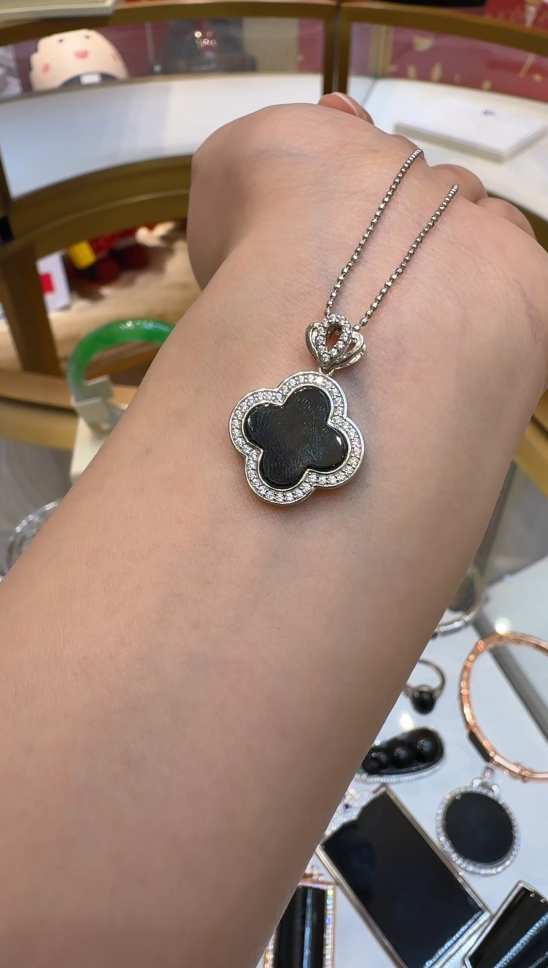 吊坠(不含链)银S925镶嵌翡翠多样性团购发一件