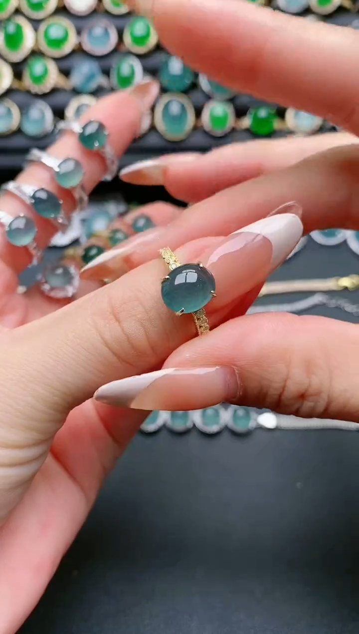 【闪购商品】翡翠戒指银S925镶嵌11111