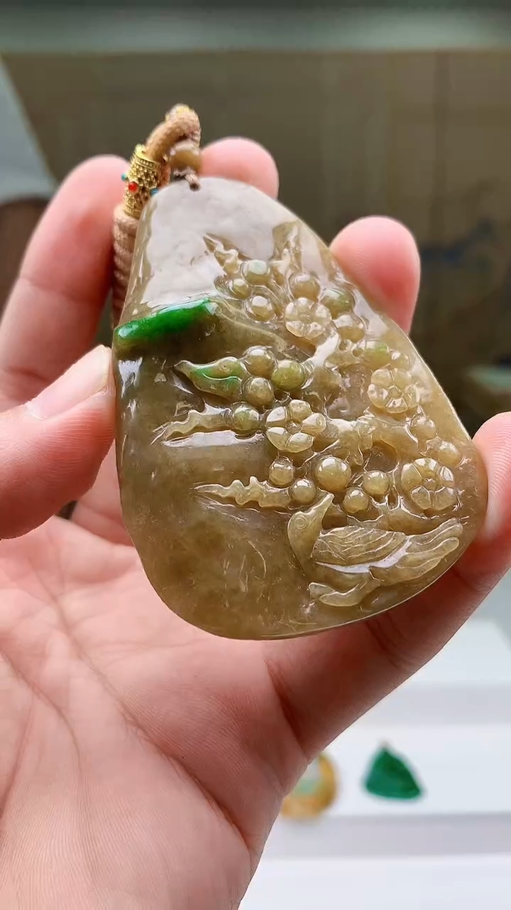 定制翡翠未镶嵌4925bb-毛货挂件60