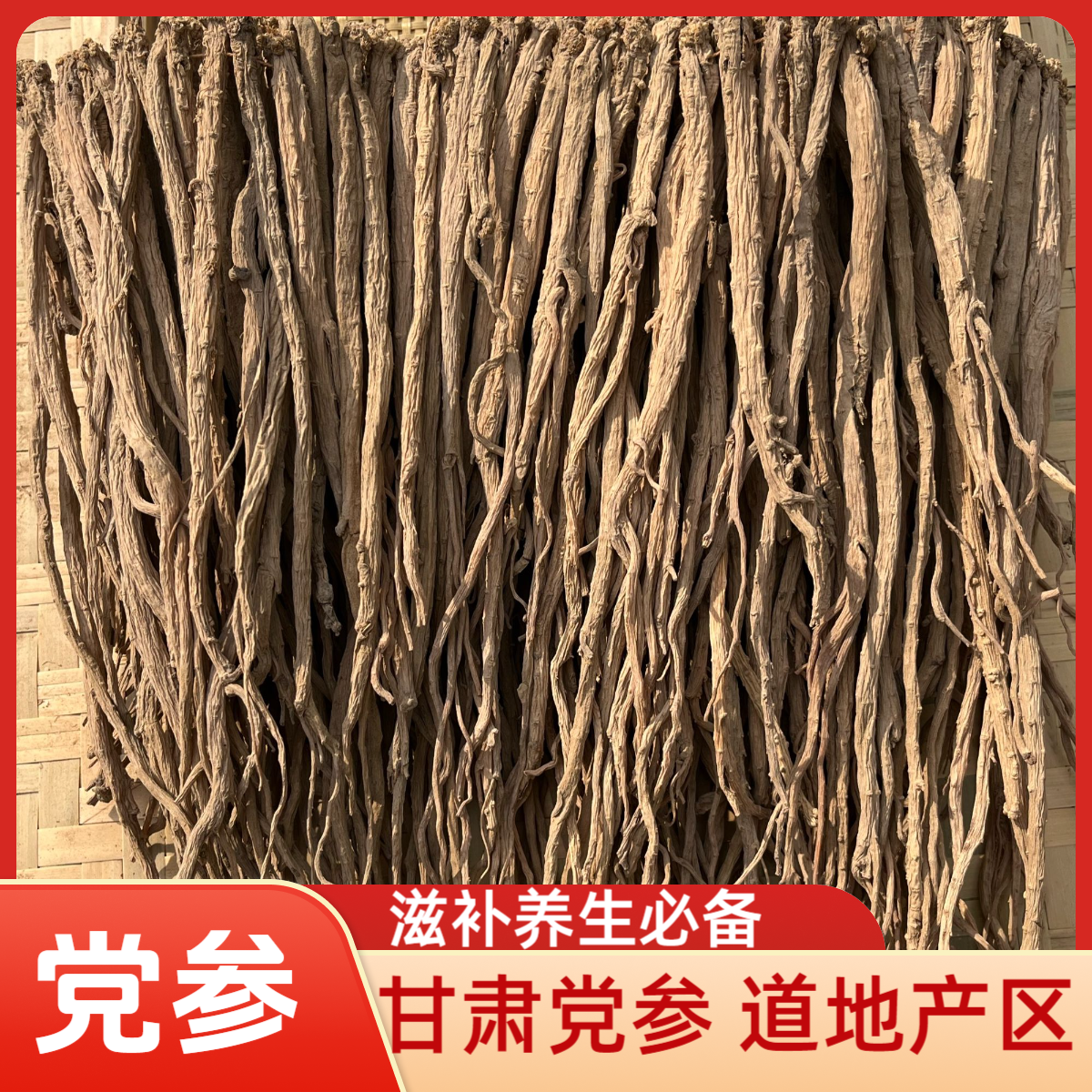 正宗甘肃岷县 党参条 无硫熏党参段精选菊花心党参煲汤炖肉养生