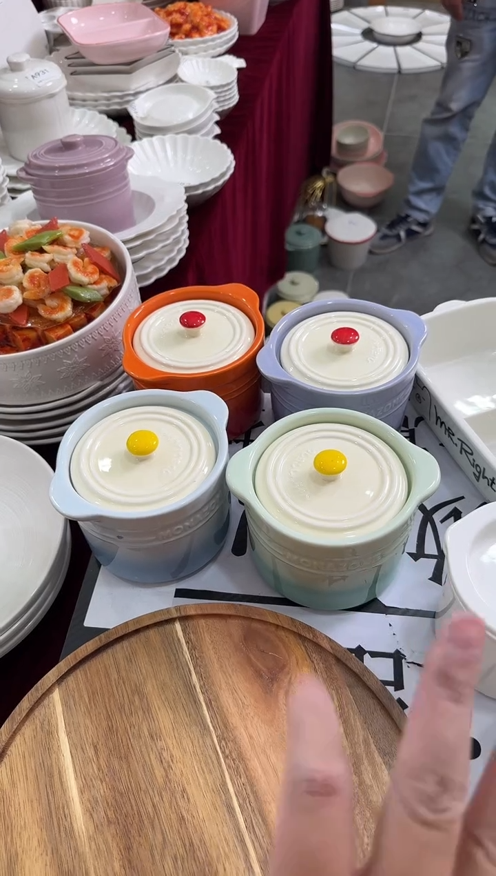 摆件陶微瑕 2个500ml隔水炖盅（颜色随机）