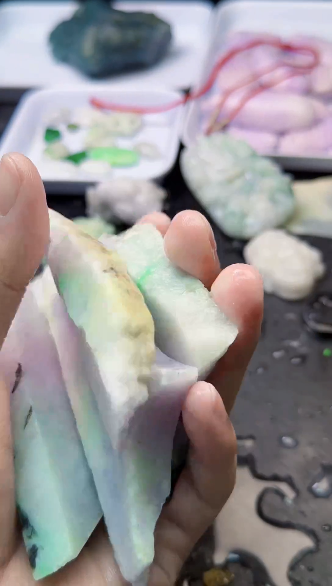 配石翡翠浅*韵191天然A货翡翠