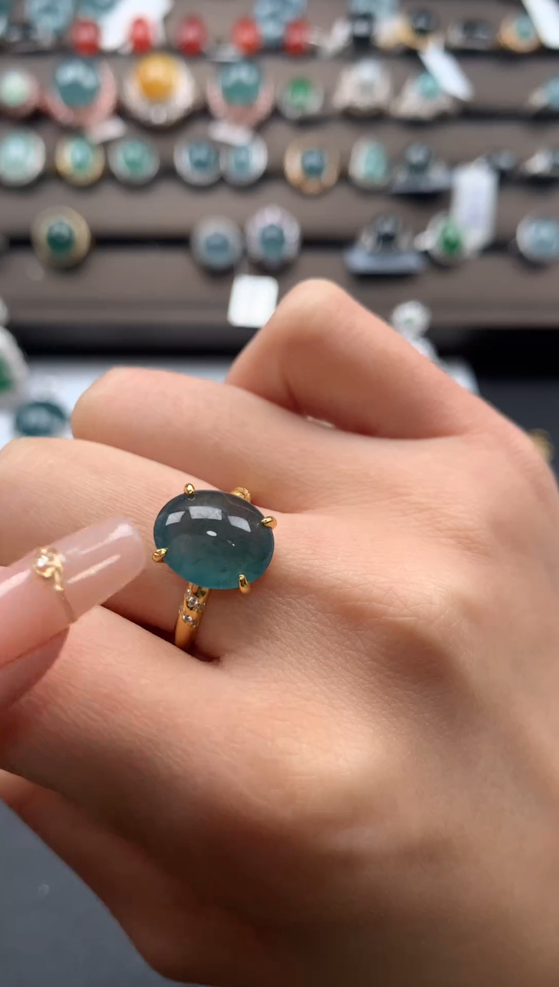 【闪购商品】翡翠戒指银S925镶嵌1111