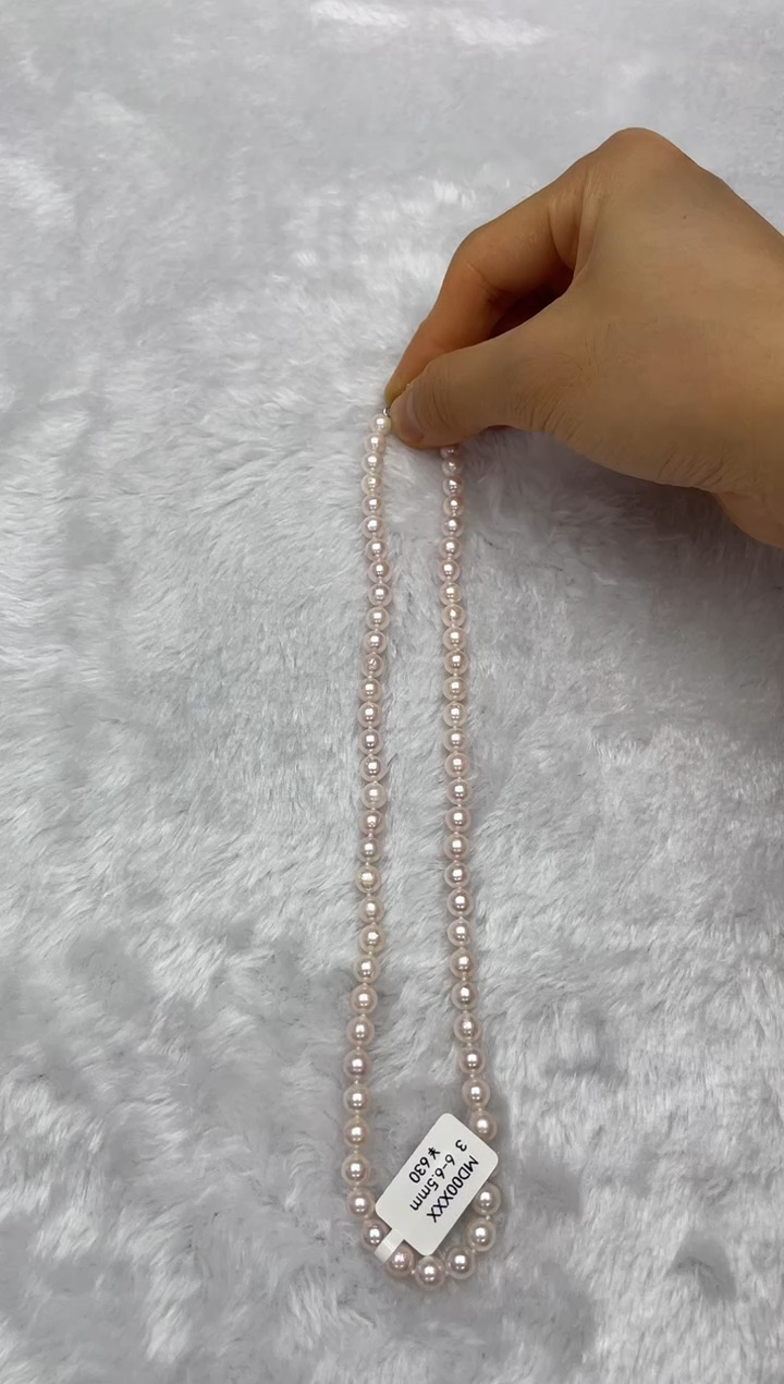 海水珍珠银S925镶嵌项链AK6-6.5mm
