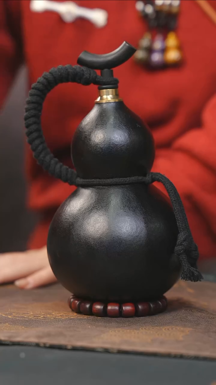 【闪购商品】RQ232大漆酒葫芦不包手串及旋转底座