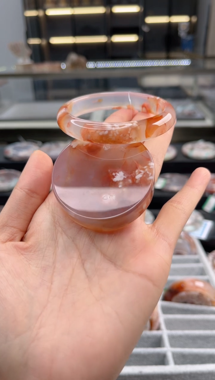 石英质玉手镯未镶嵌54圈口（赠送镯心）6911065