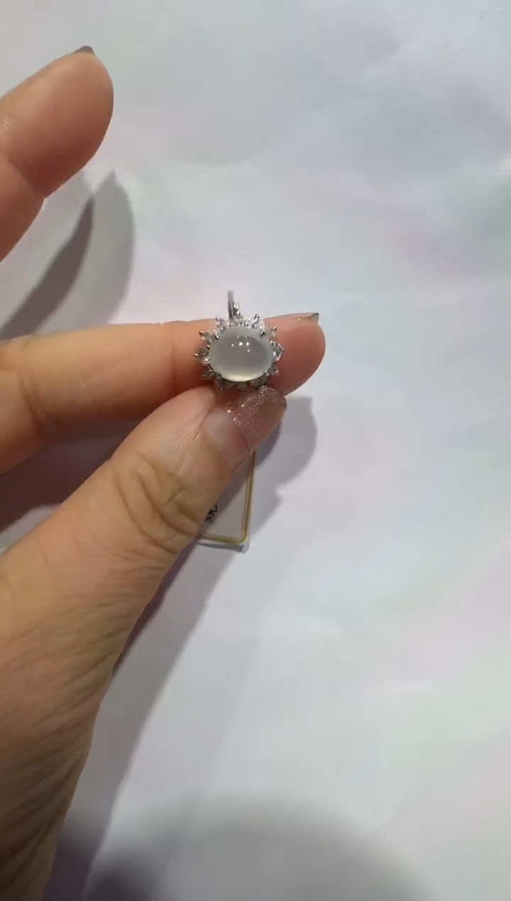 银S925镶嵌戒指翡翠925银镶翡翠戒指镶嵌37