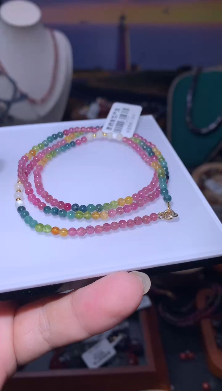 未镶嵌项链碧玺碧玺项链