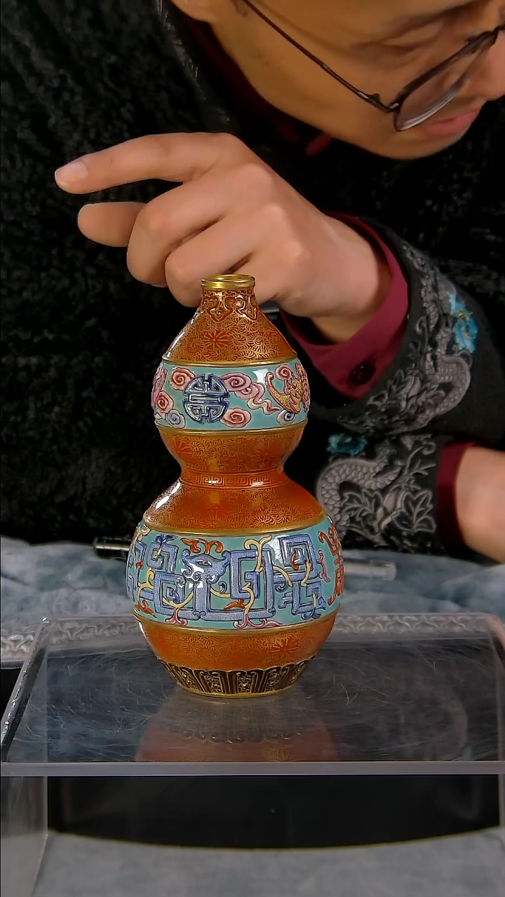 【闪购商品】珐琅彩葫芦瓶精品陶瓷