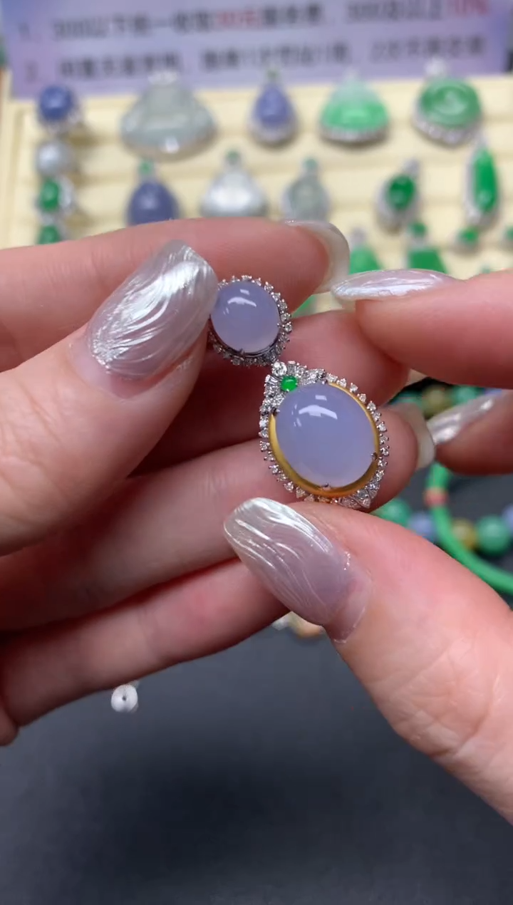 【闪购商品】翡翠吊坠(不含链)18K金镶嵌吊坠|3980+398