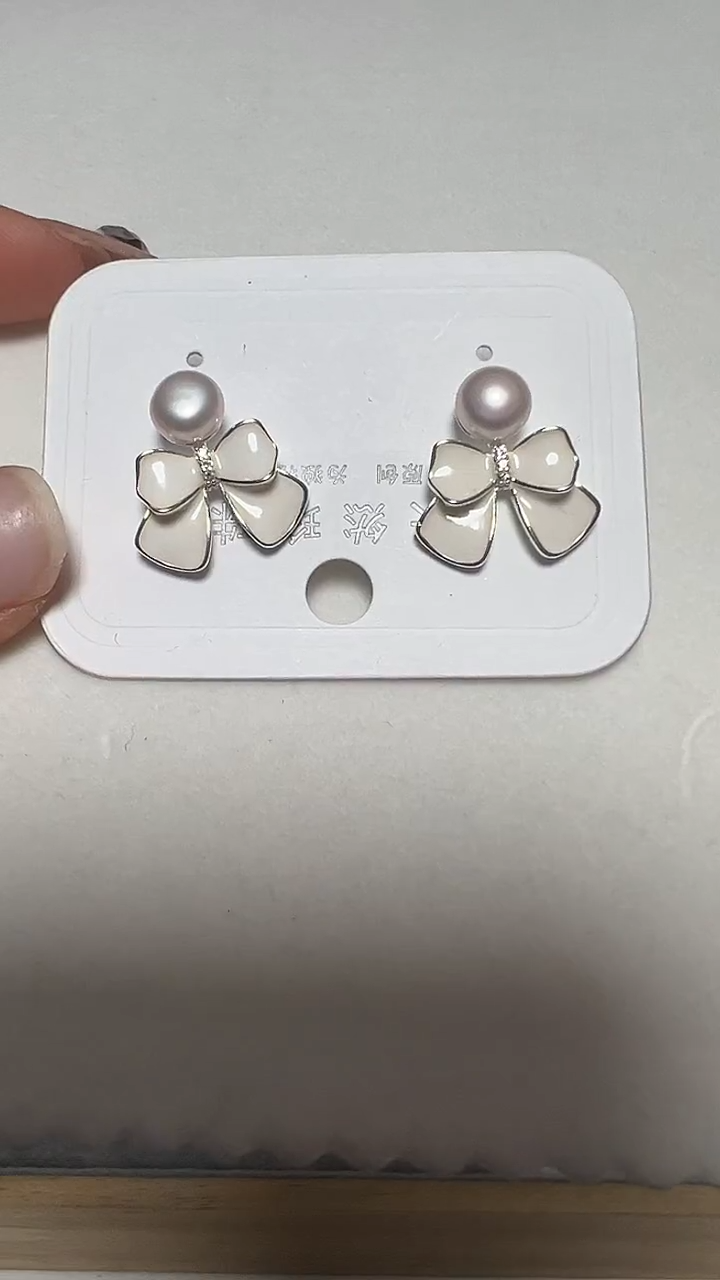 银S925镶嵌耳饰淡水珍珠永丽严选