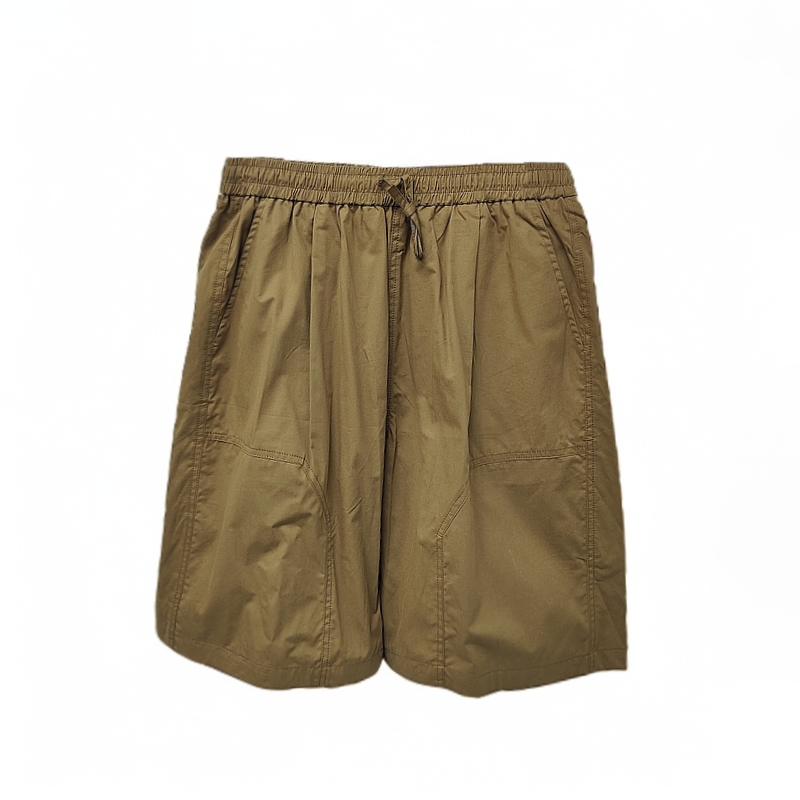 夏季新款松紧腰宽松百搭时尚五分裤舒适纯色男士短裤6730