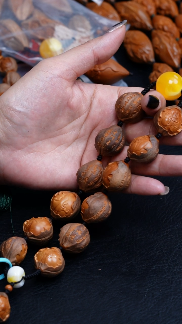 【闪购商品】橄榄核手串/手链21紫皮心经无相佛