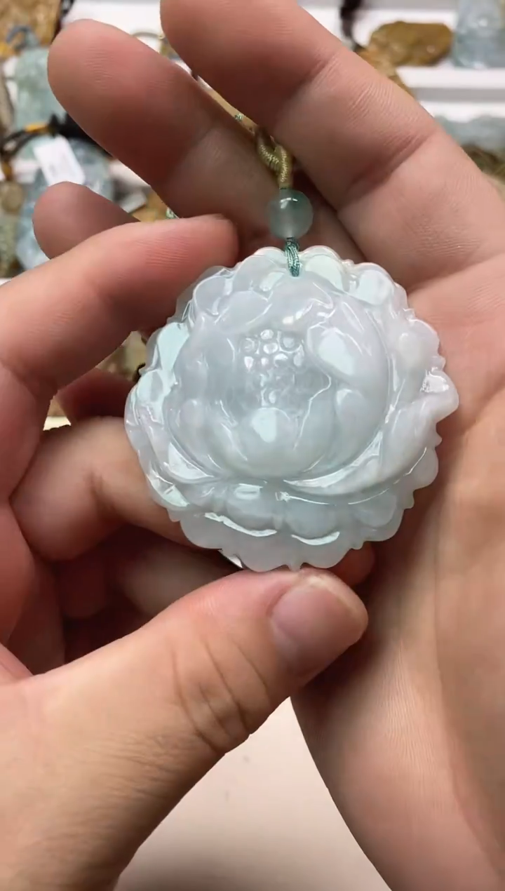 吊坠(不含链)未镶嵌翡翠顺***～天然缅甸A货翡翠（花牌）