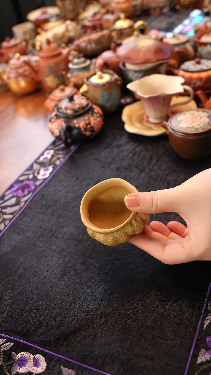 茶壶紫砂黄段莲子杯