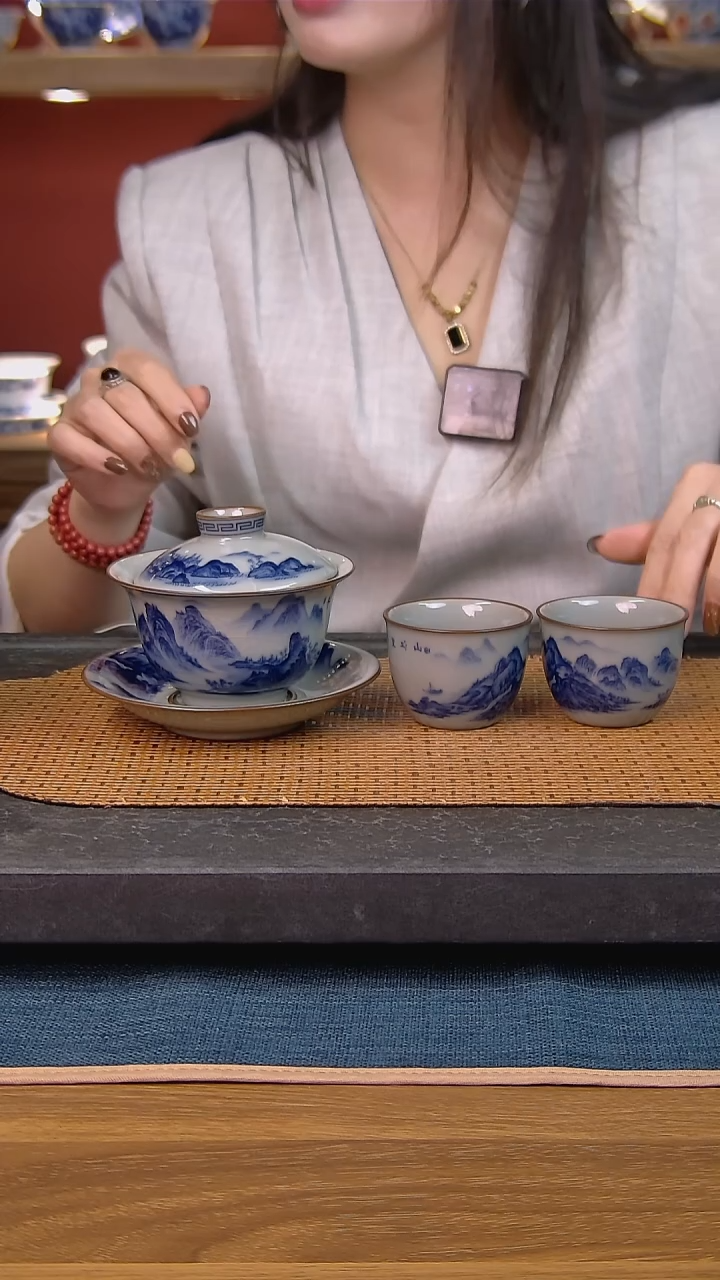 简装家用款3件套 老陶泥开片纹陶瓷茶具