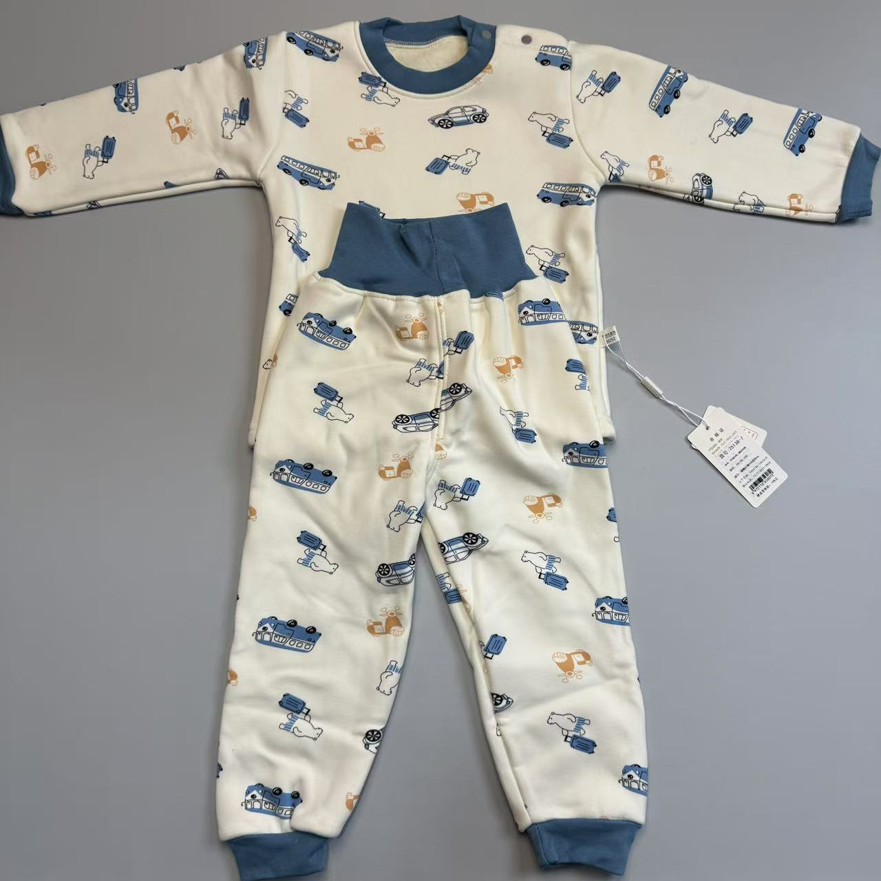 婴幼儿加绒保暖高腰套装