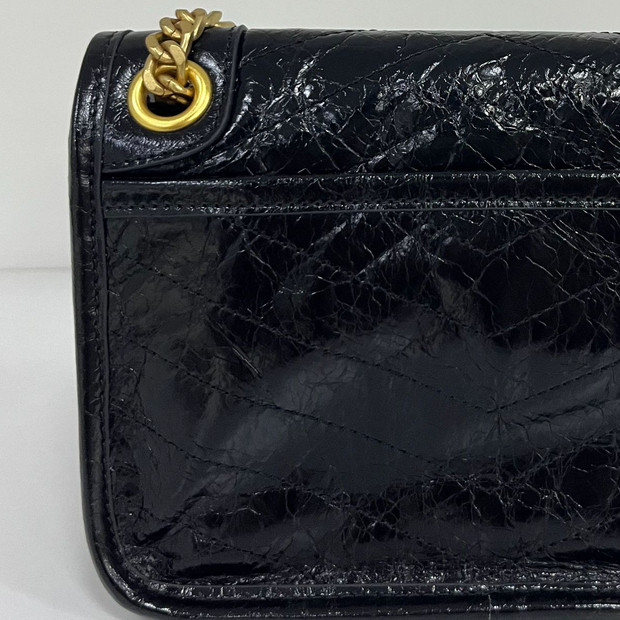 MIHAI/轻奢油蜡小牛皮翻盖包niki迷你款