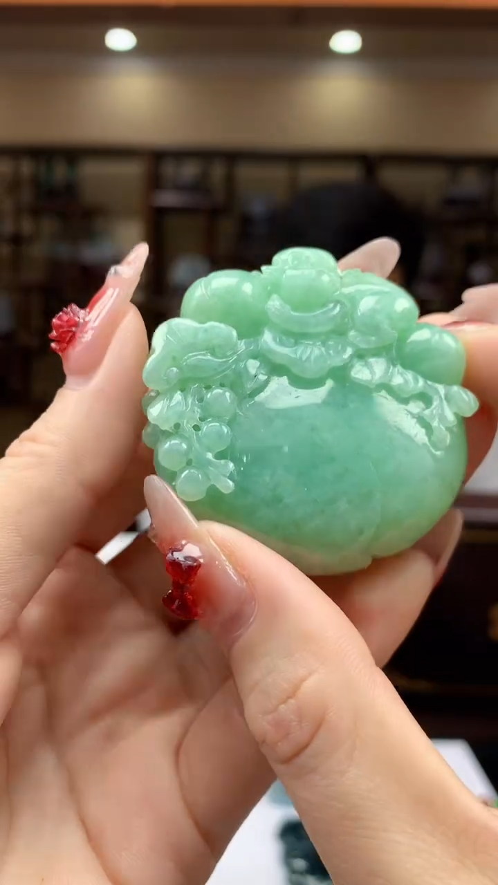 【闪购商品】定制翡翠未镶嵌1002ry-毛货挂件45