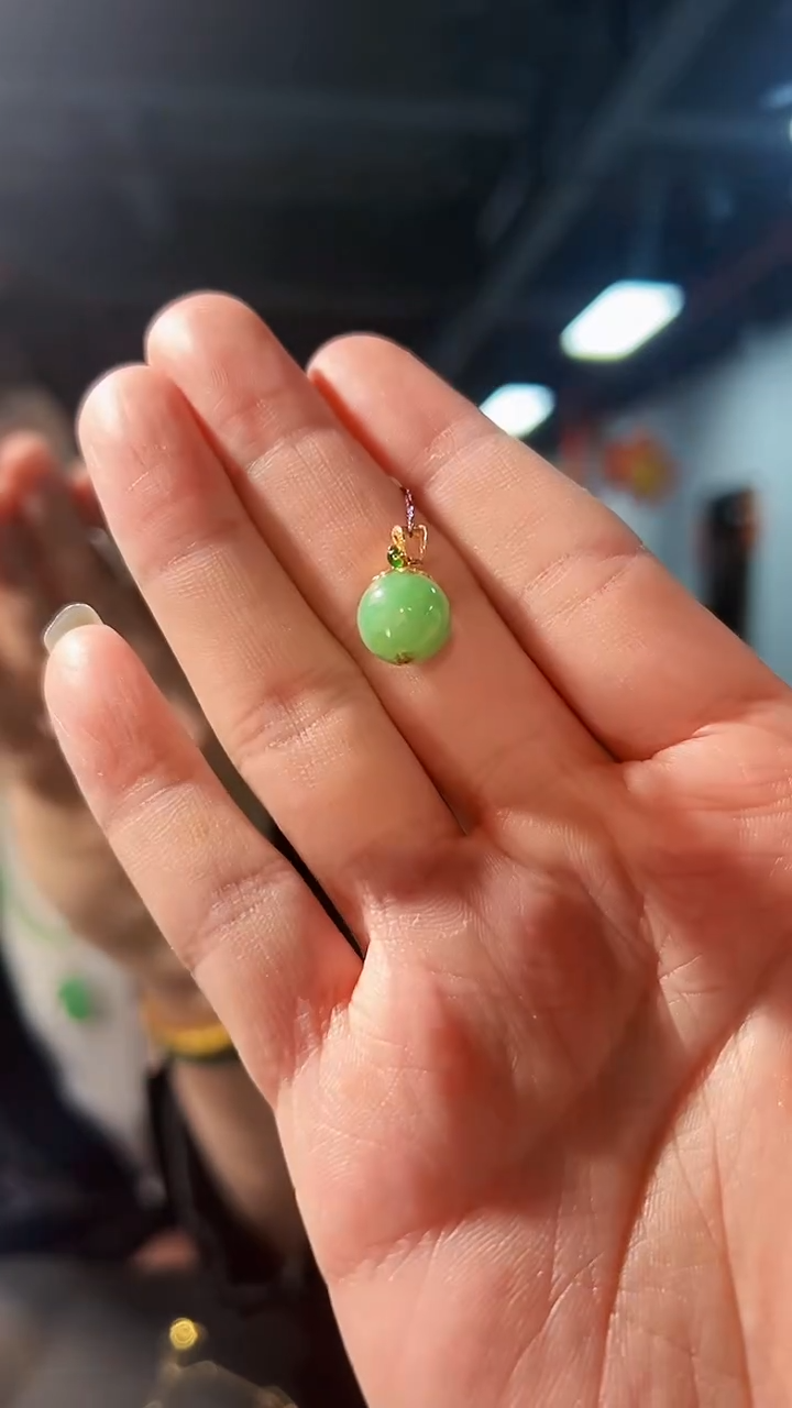 【闪购商品】翡翠颈饰18K金镶嵌缅料A货/支持复检/一件