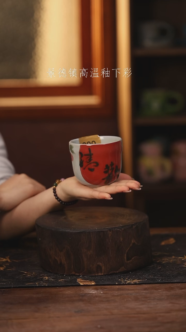 陶瓷 景德镇高温釉下手绘陶瓷@L800@