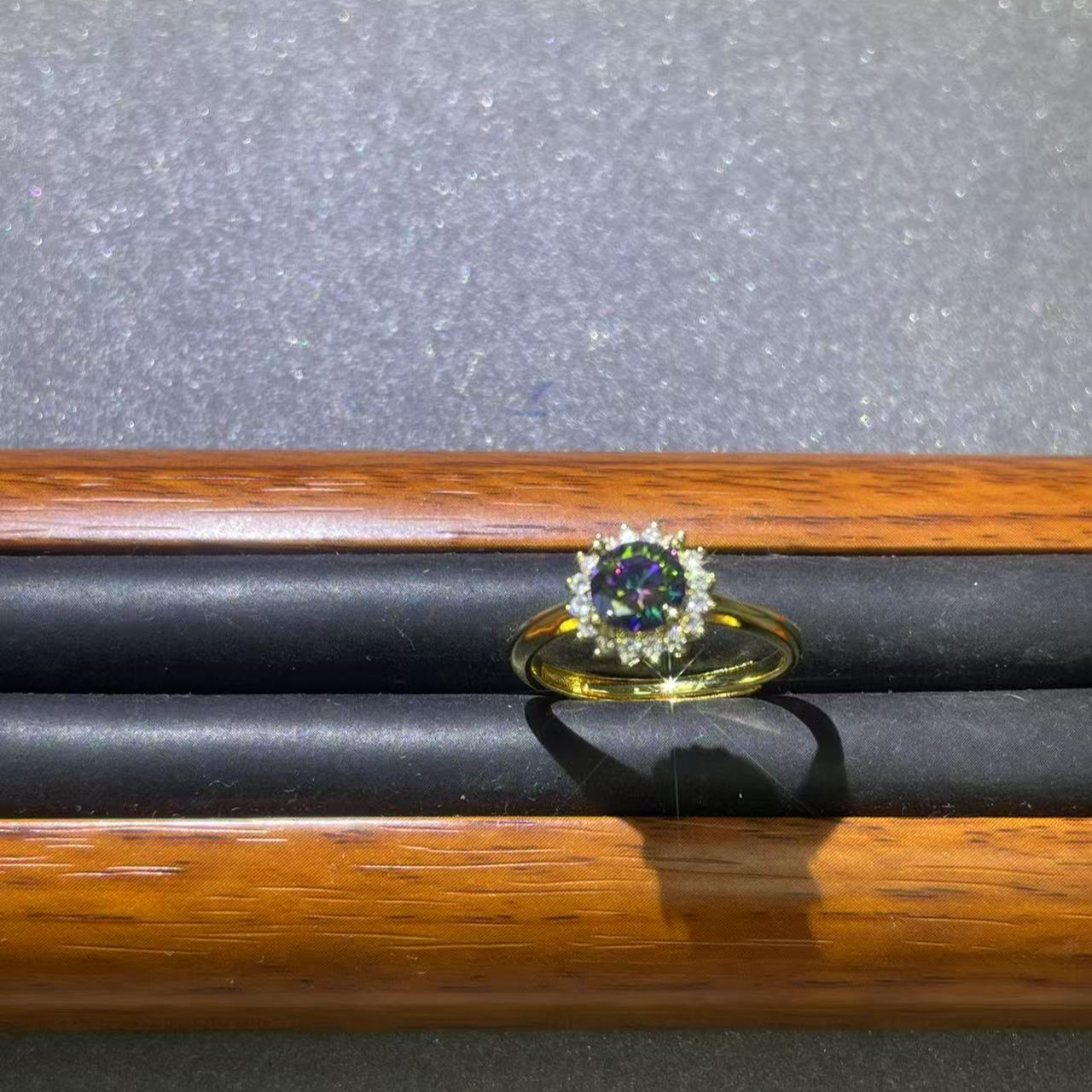  s7130黄托太阳花开口戒指多样性发货