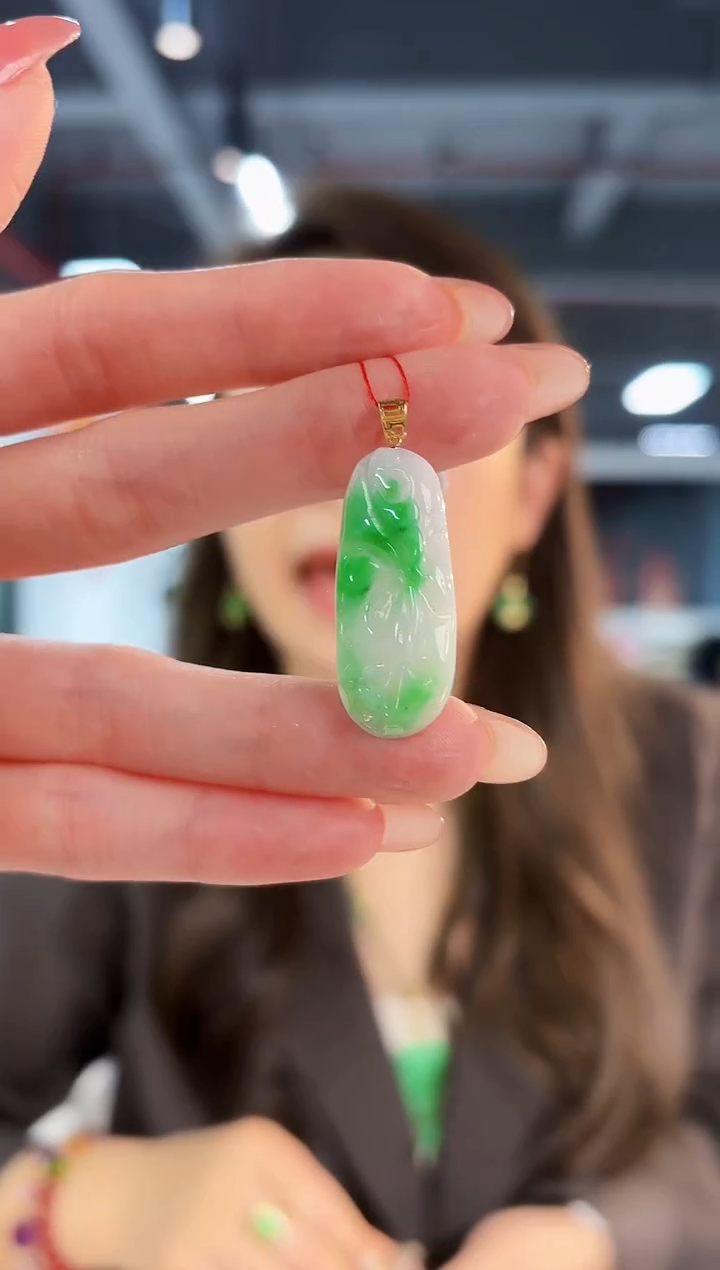 【闪购商品】翡翠颈饰18K金镶嵌缅料A货/支持复检/一件