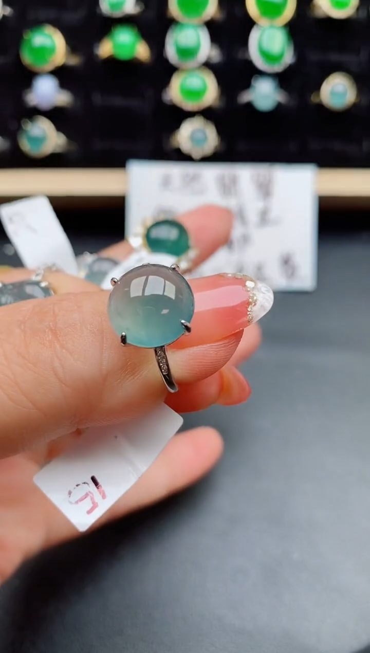 【闪购商品】翡翠戒指银S925镶嵌212121