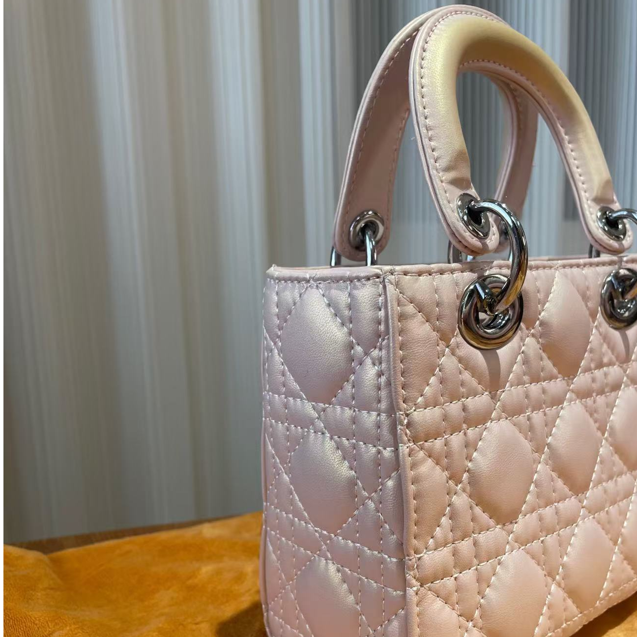 HIRMRIS手工真皮包550200-珠光粉 妃粉色蒂