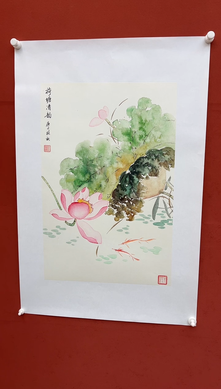 【闪购商品】国画荷塘清韵  四开三