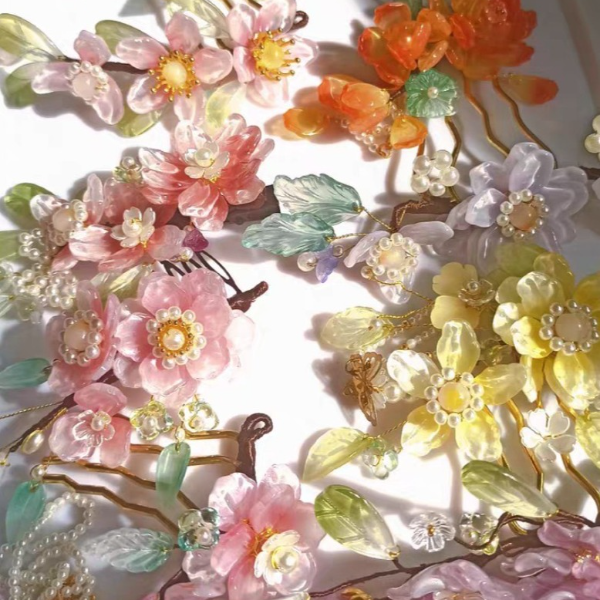 【一物一拍】手工花簪古风发簪子