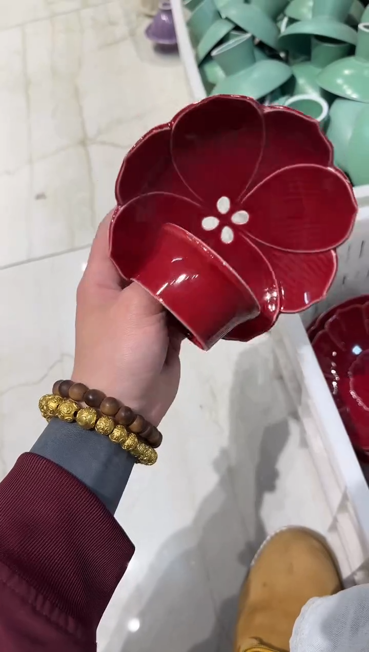 瓷片瓷正品果盘 