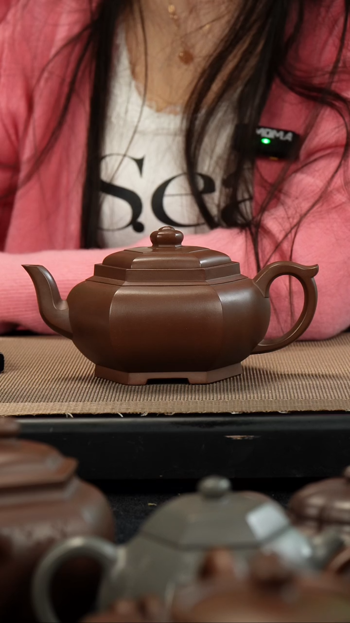 【闪购商品】紫砂茶壶老紫泥六方华灯