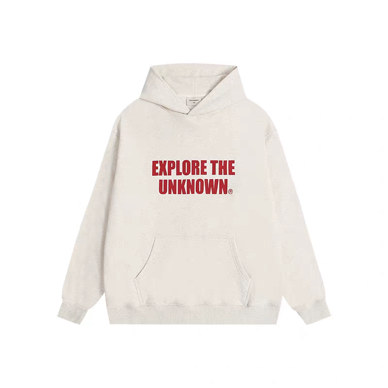 AT  探索未知连帽卫衣 春秋季国潮牌高街简约小众中性套头帽衫男