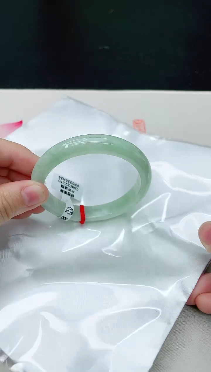 翡翠未镶嵌手镯天然A货翡翠57.8