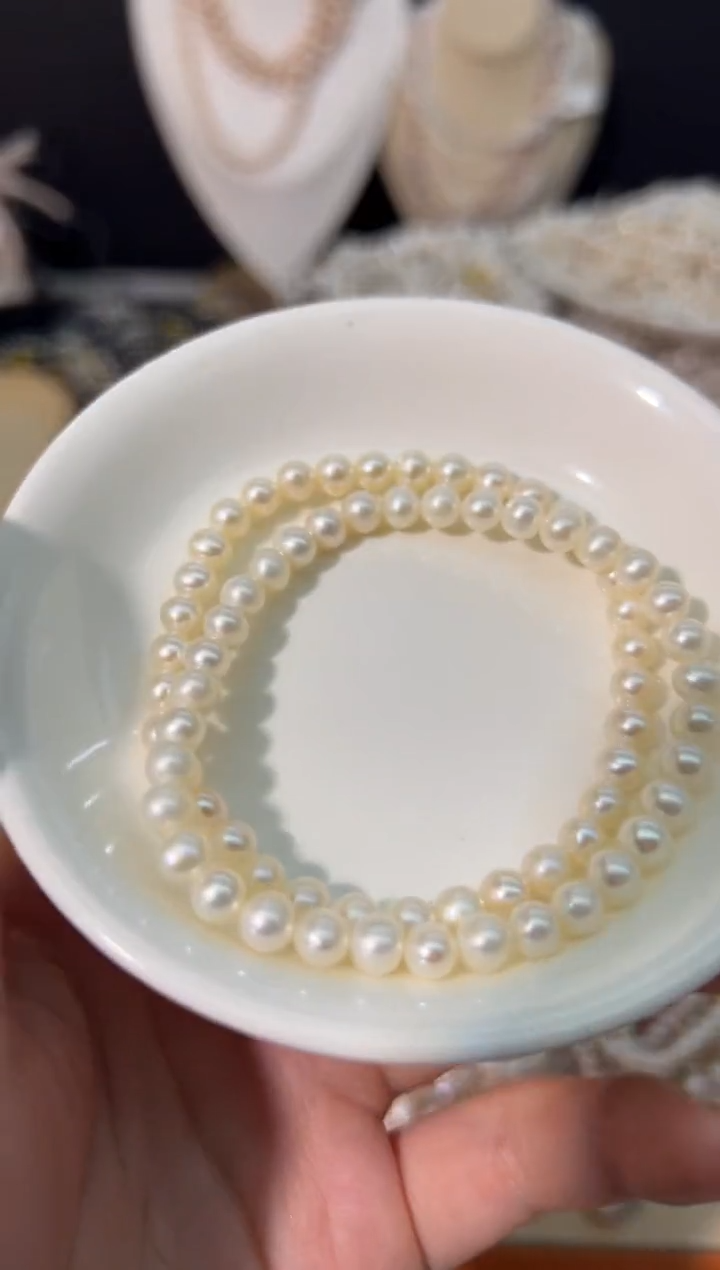 【闪购商品】淡水珍珠19未镶嵌5/6mm强光*珍珠手链