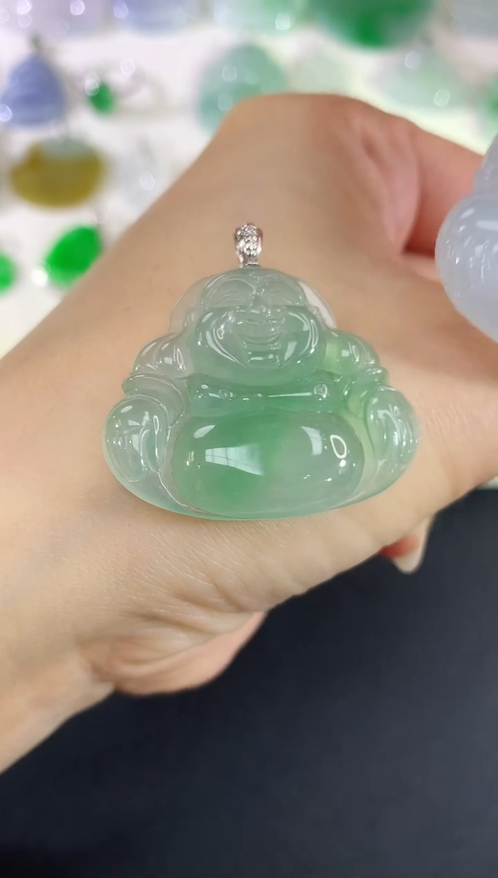 吊坠(不含链)18K金镶嵌翡翠41|5500