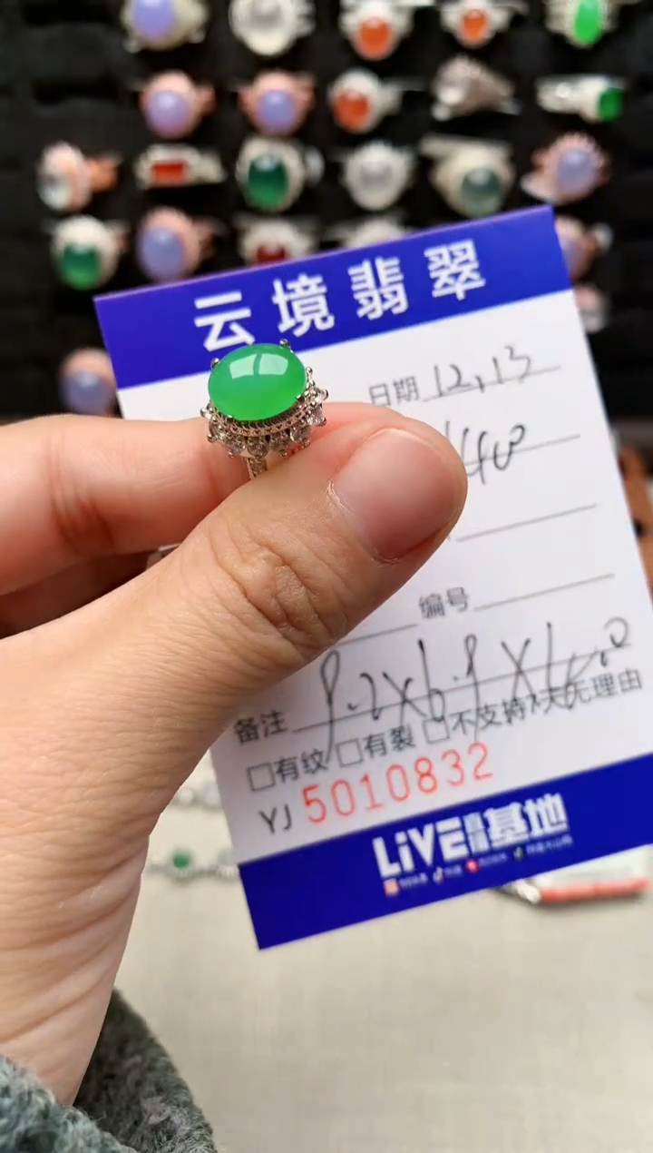 未镶嵌戒指翡翠0832
