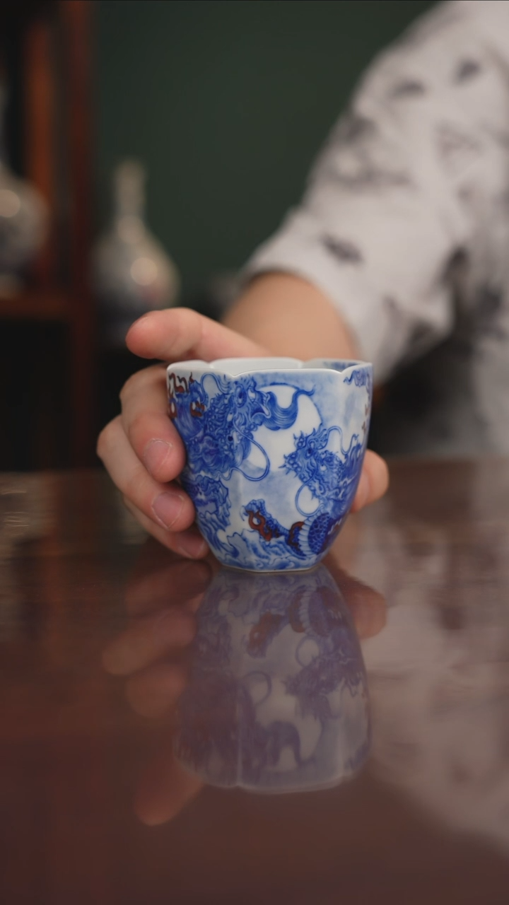 自成堂柴窑 双龙主人杯