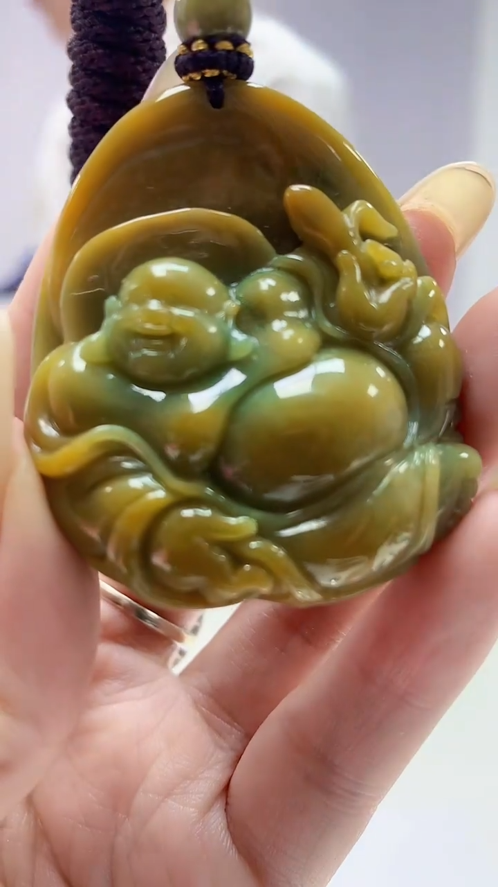 【闪购商品】定制翡翠未镶嵌5028DD-毛货挂件佛143