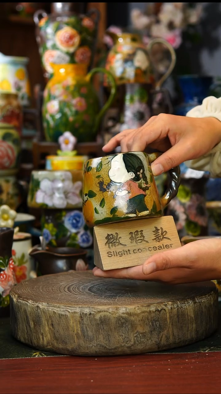 陶瓷90景德镇手工手绘釉下彩