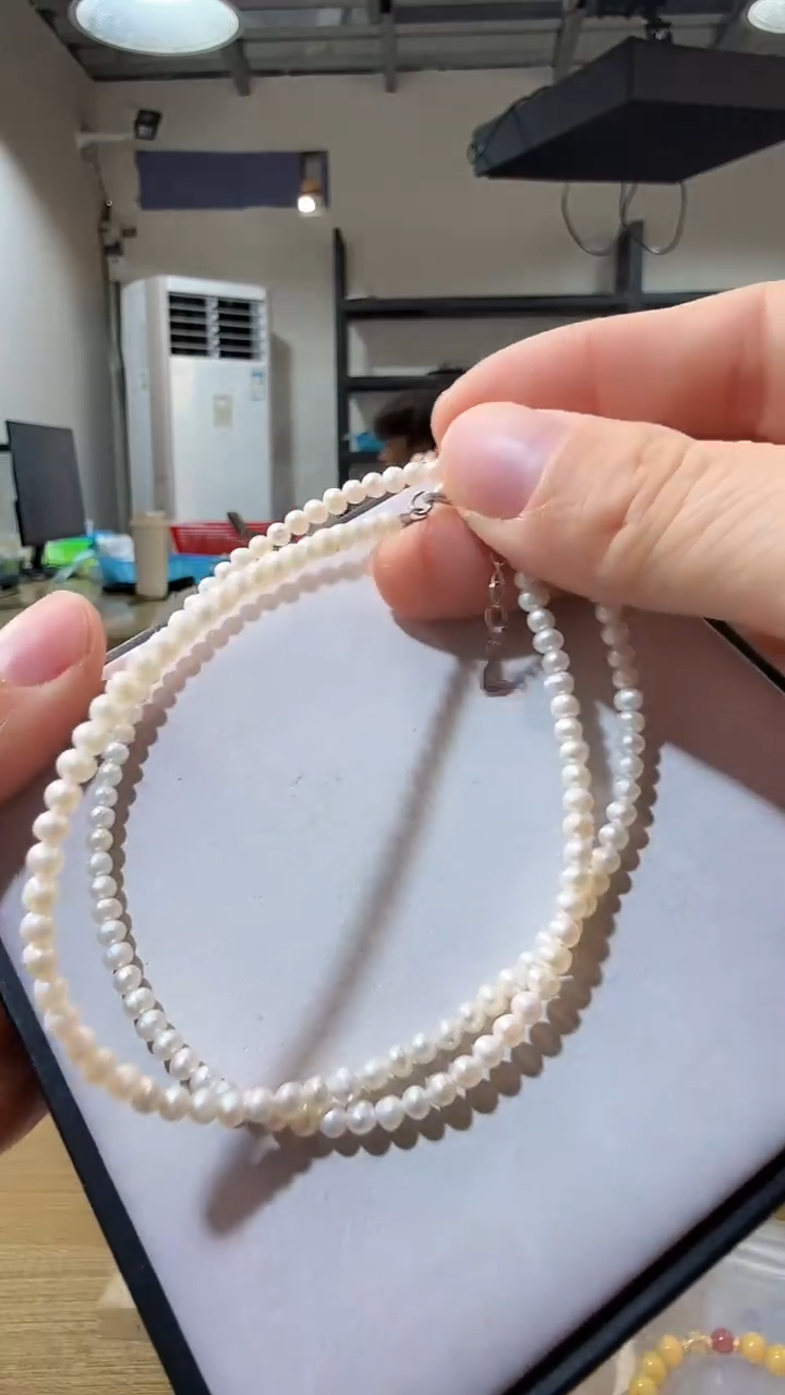 项链未镶嵌淡水珍珠优0704 约3mm