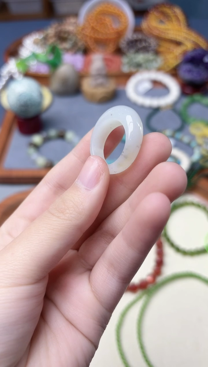 未镶嵌戒指和田玉和田玉指环15#SY