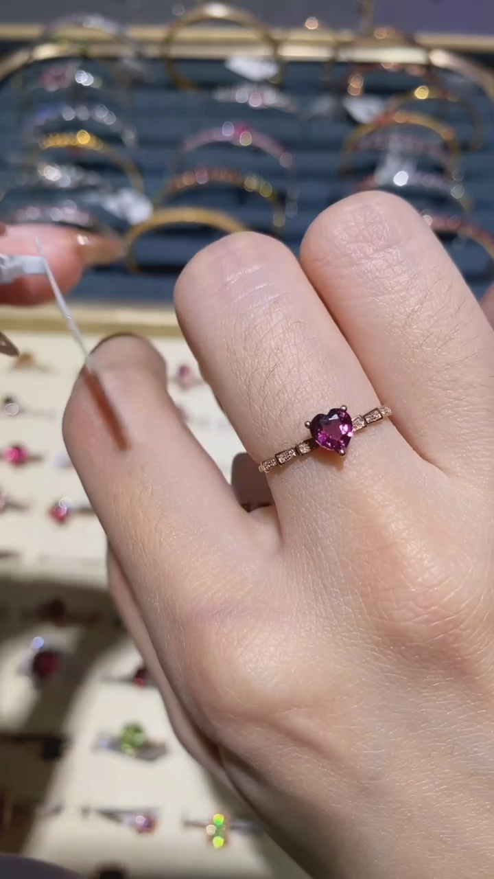 【闪购商品】碧玺戒指18K金镶嵌戒指