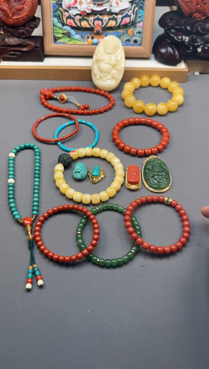 【闪购商品】南红玛瑙手串手串18K金镶嵌手串手串