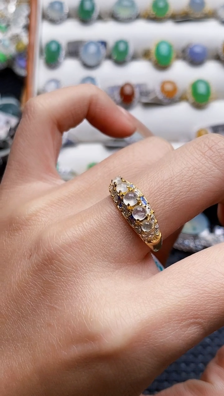 银S925镶嵌戒指翡翠5529