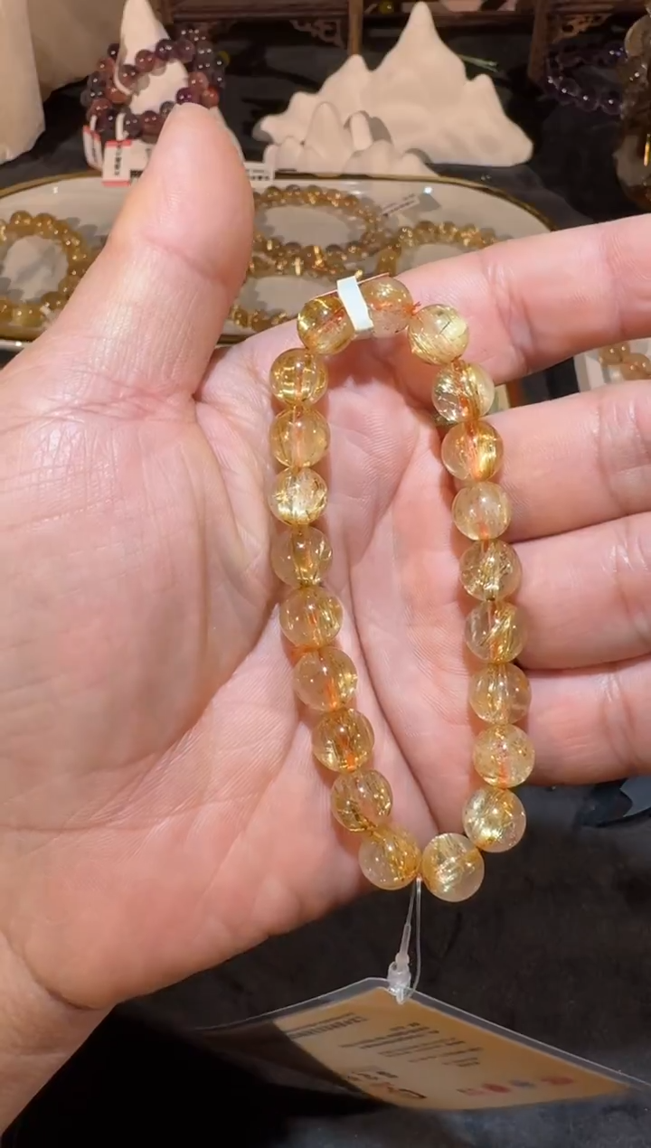 未镶嵌手串发晶SJ-818金发晶