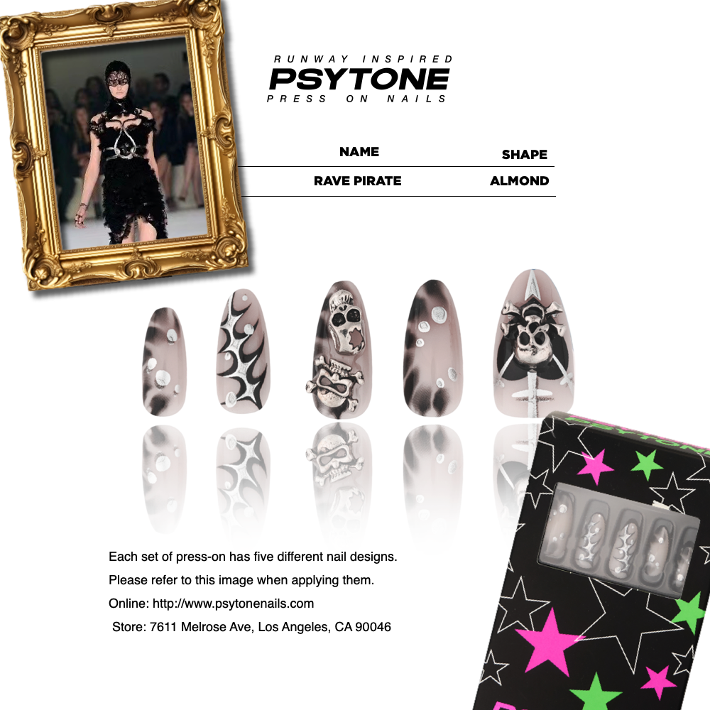 幻调电音海盗 RavePirate | 摇滚朋克欧美中杏仁裸色黑色穿戴甲