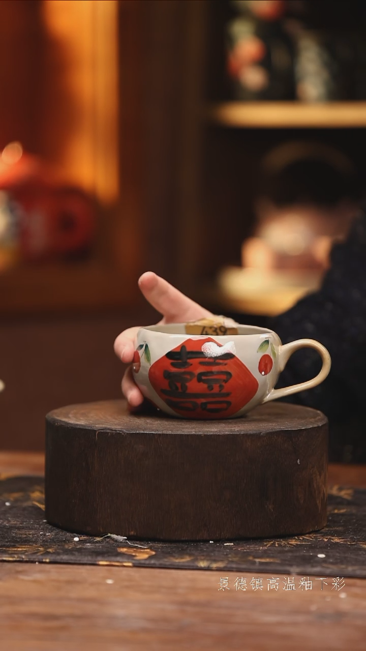 陶瓷景德镇高温釉下手绘陶瓷@L439@