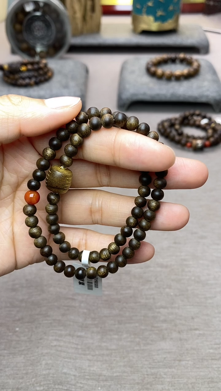 【闪购商品】沉香手串富森红土05沉水+红土五条+配饰两圈款